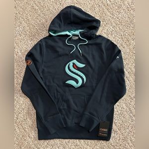 New Seattle Krakens Authentic Pro Reverse Retro Hoodie Fanatics - Size M. NWT